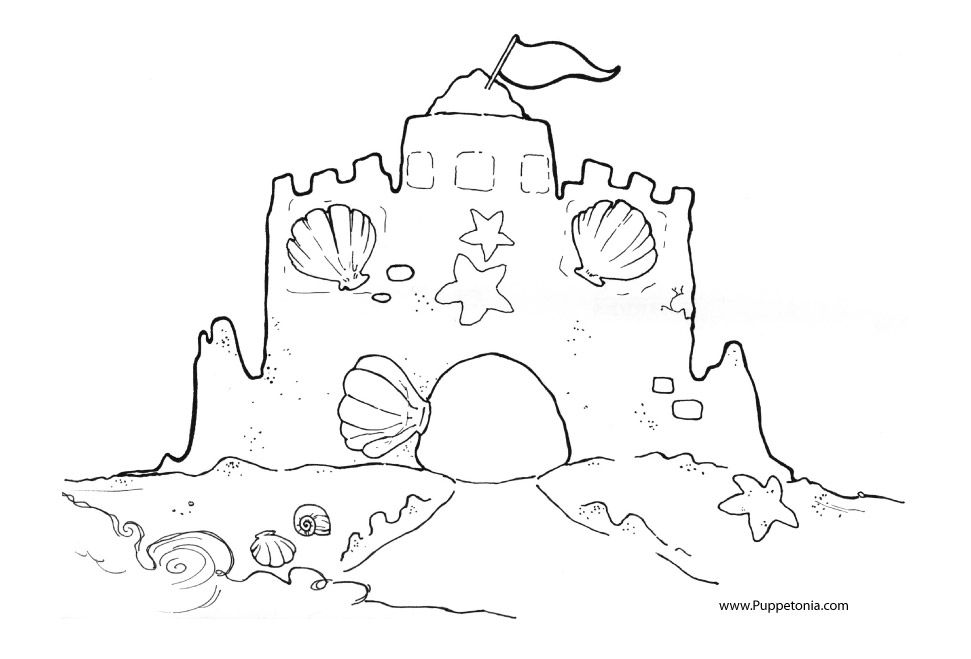 Wele to kidscoloringpics sand castle castle coloring page coloring pages