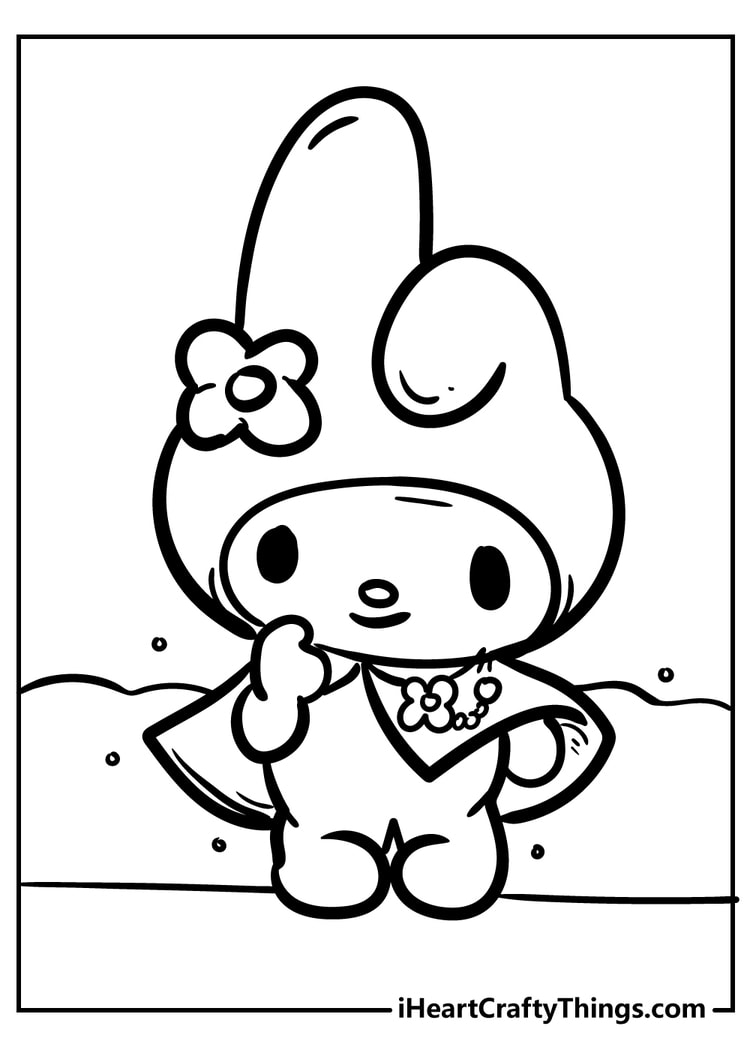 Hello kitty coloring pages free printables