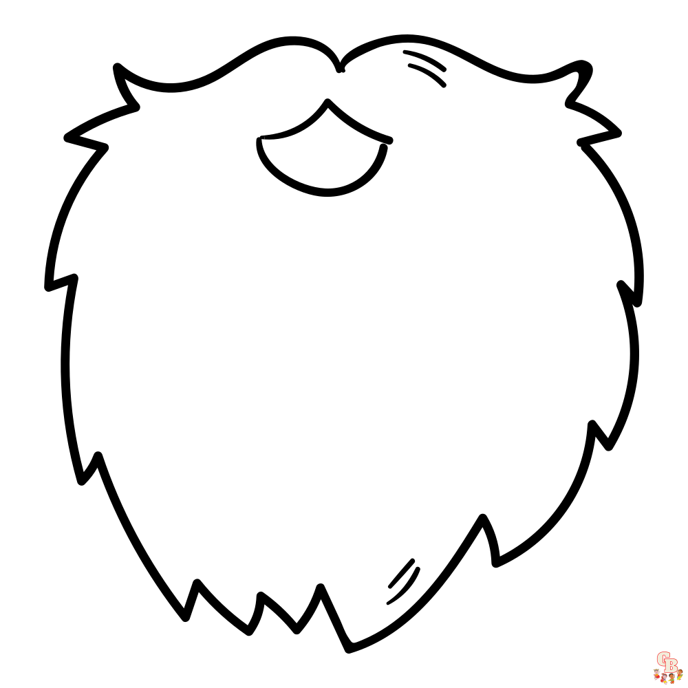 Beard coloring pages for kids and adults