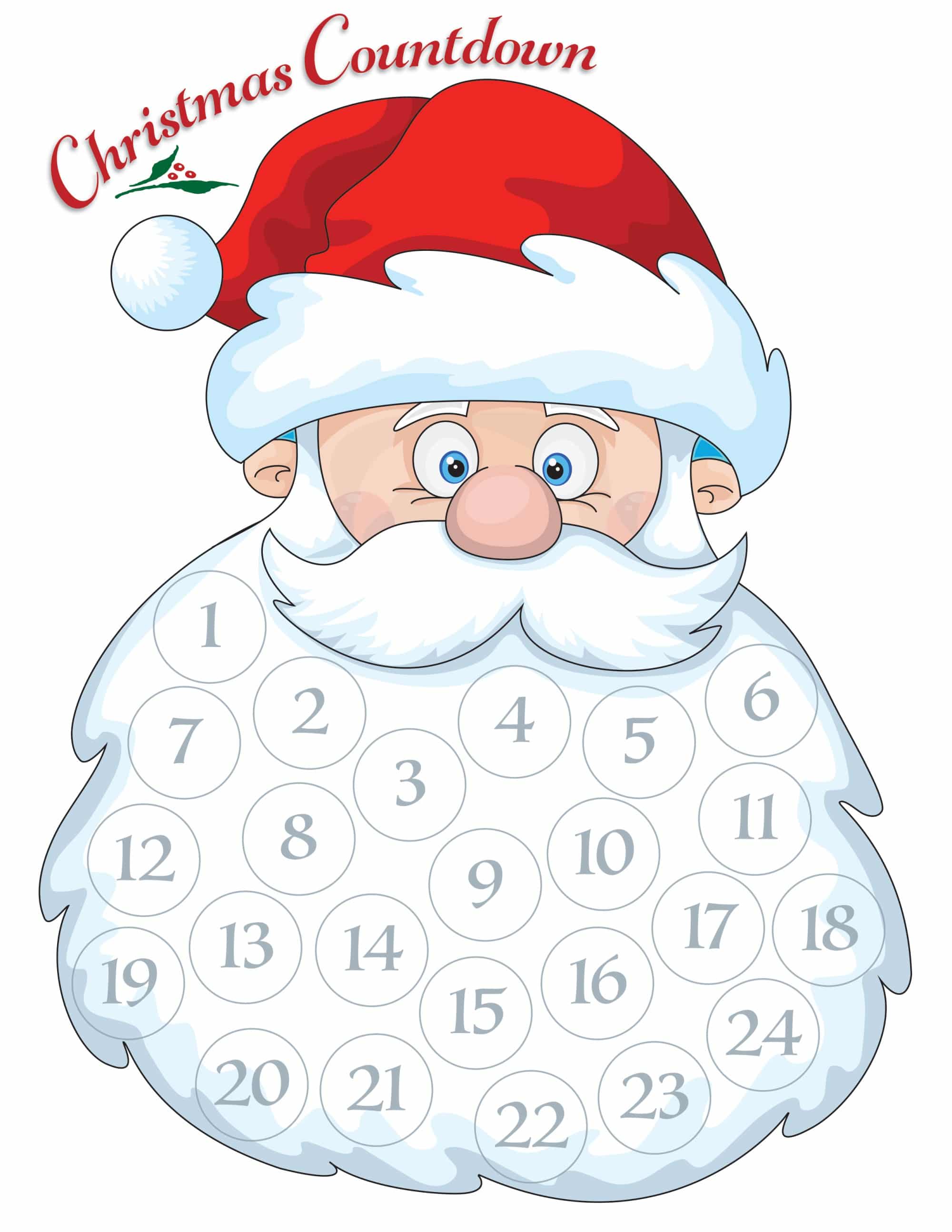 Santa beard countdown calendar