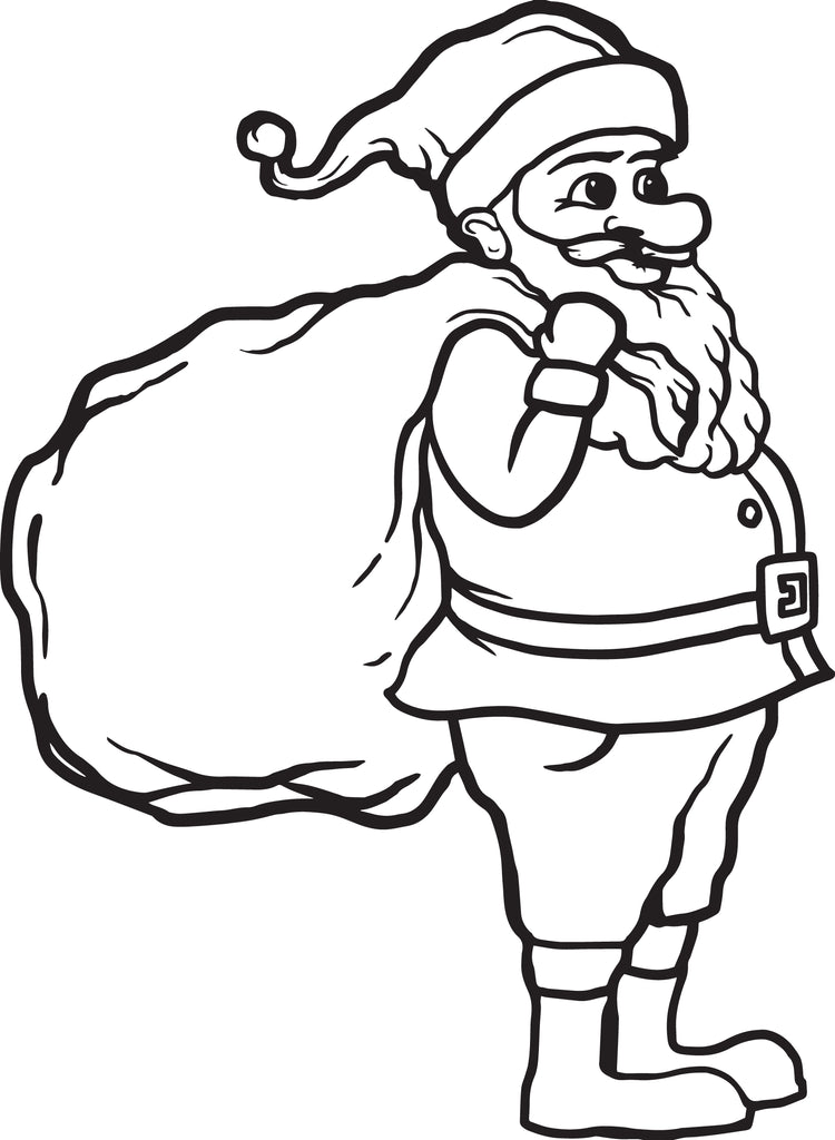 Printable santa claus coloring page for kids â