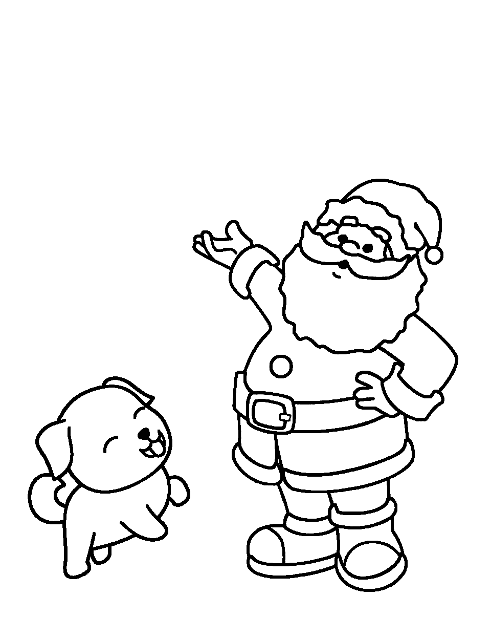 Santa coloring pages free printable sheets