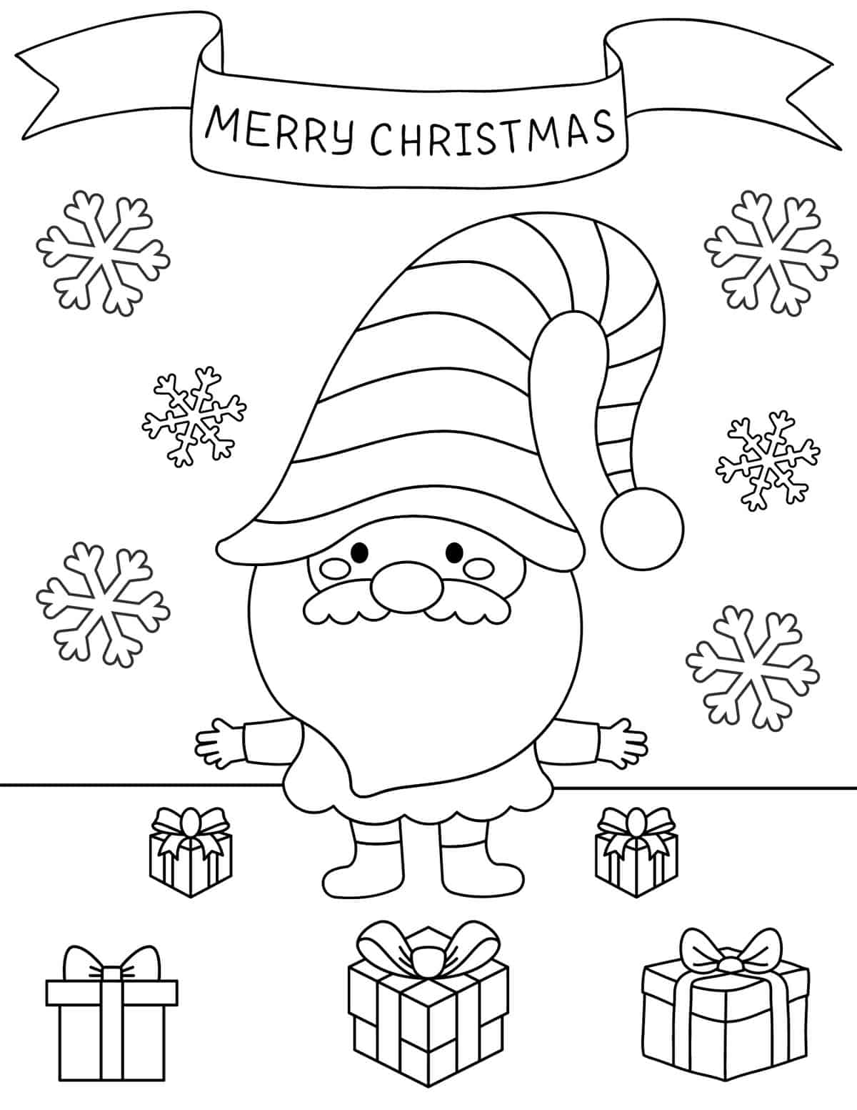 Free printable santa coloring pages for kids