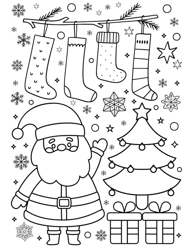 Free christmas coloring pages printable pdf