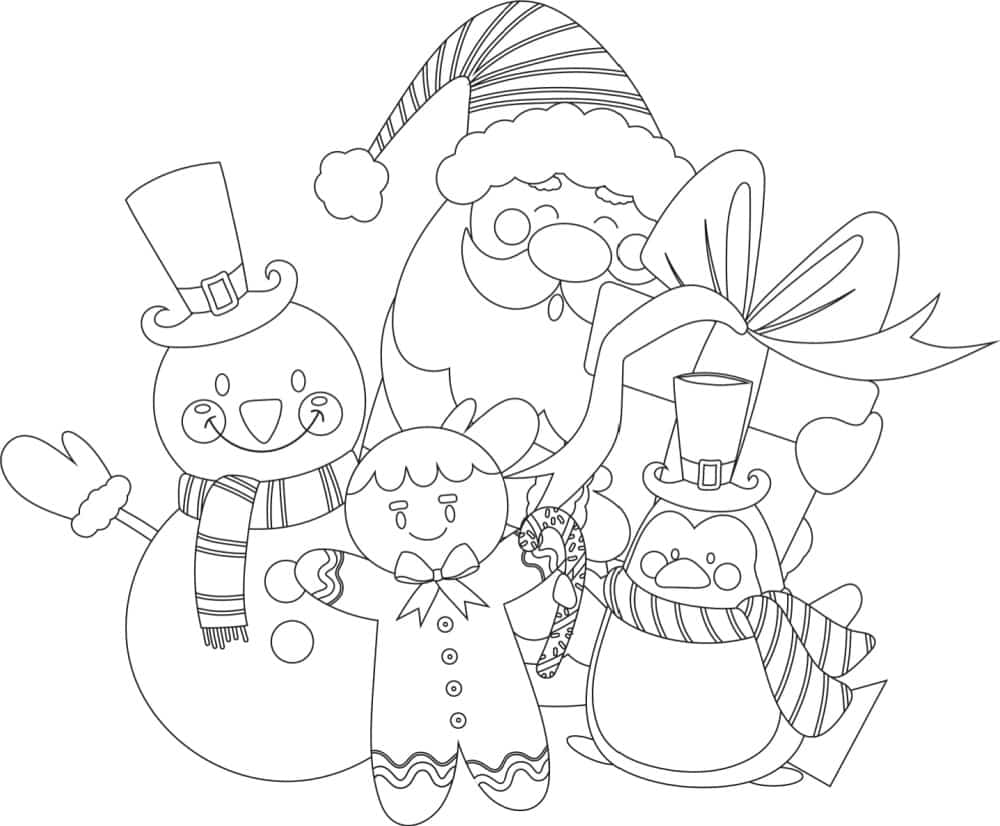 Free printable santa coloring pages