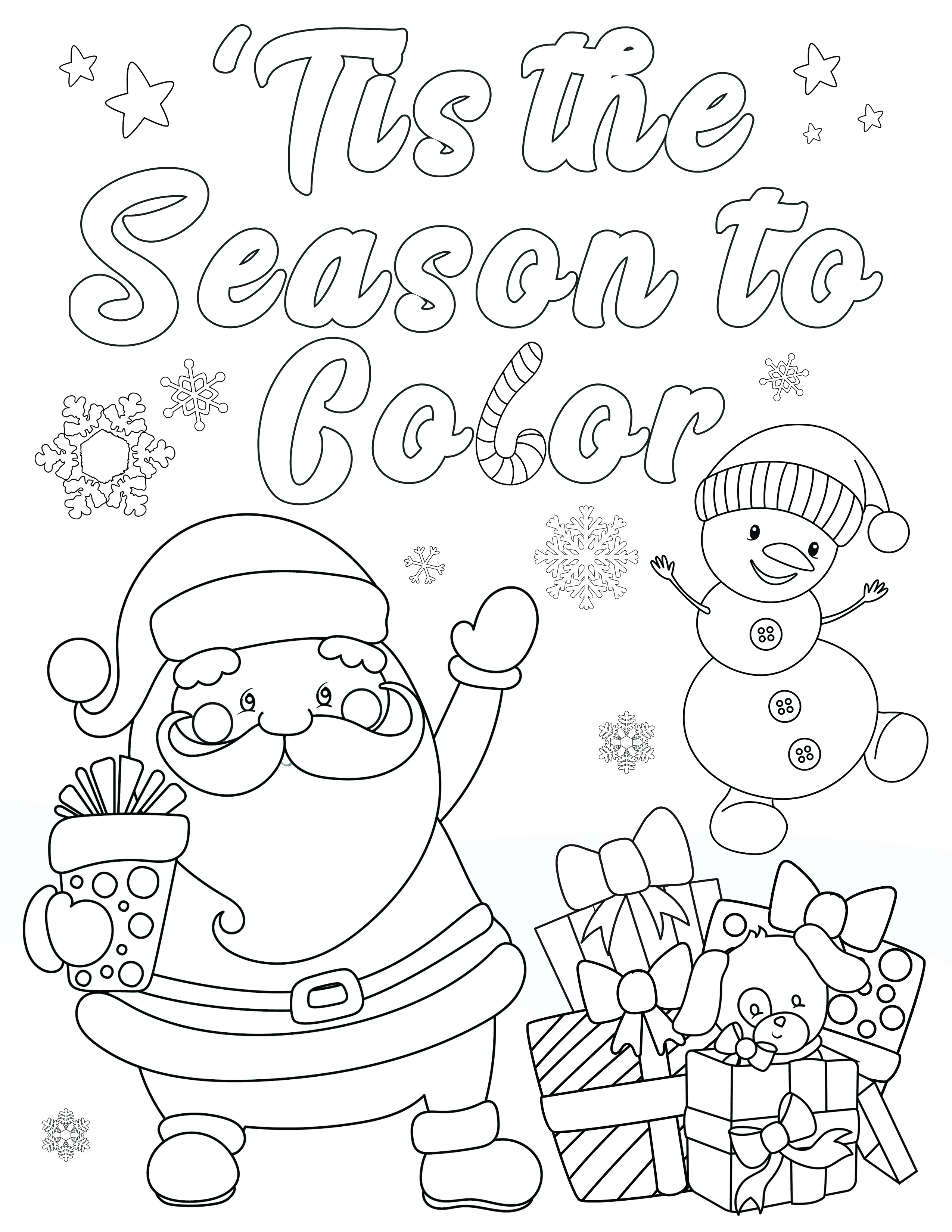 Free christmas coloring page