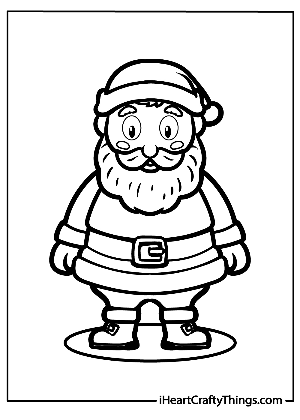 Cute santa christmas coloring pages free printables