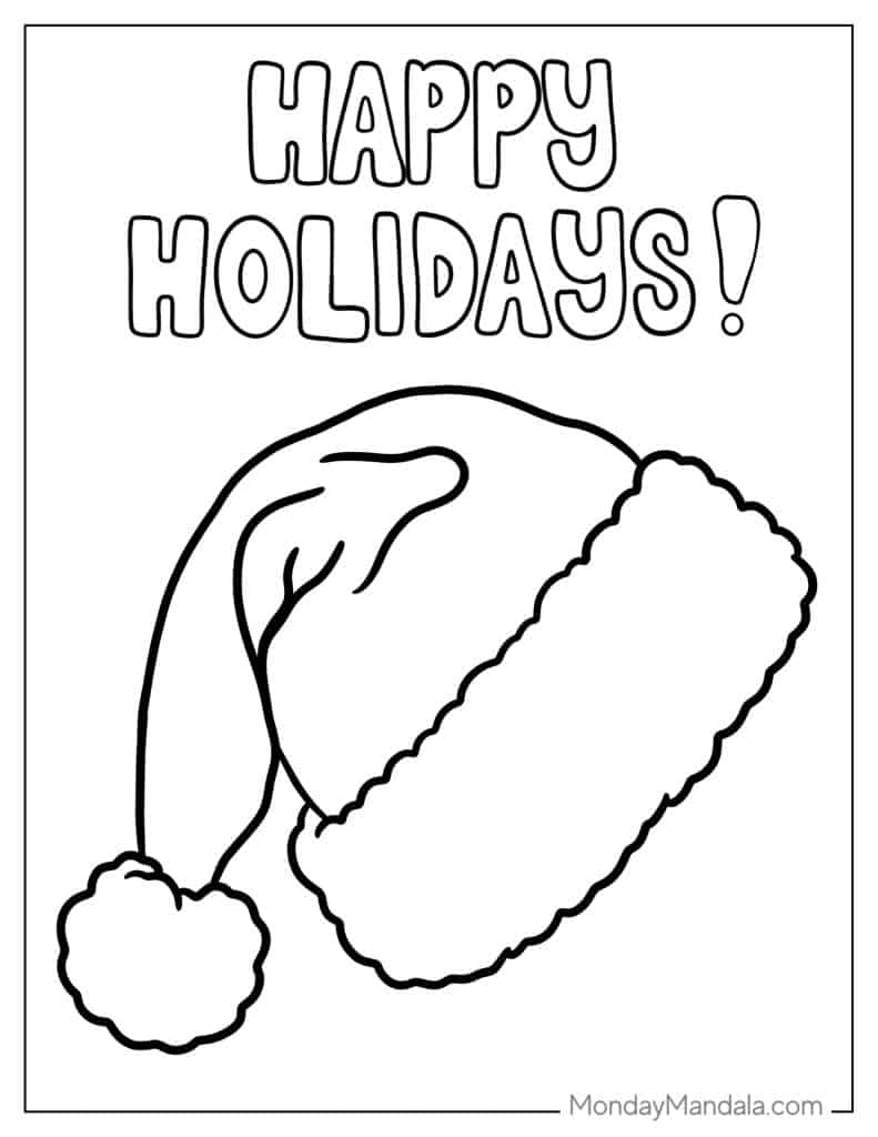 Santa coloring pages free pdf printables