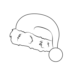 Christmas hat coloring pages for kids