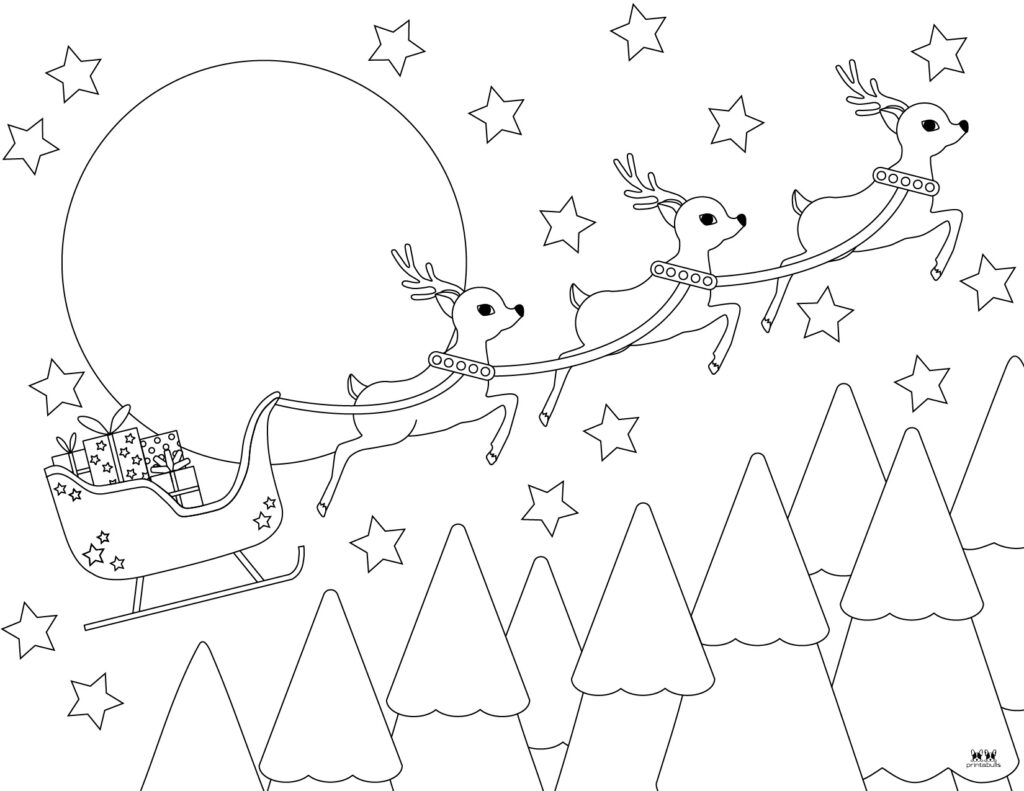 Reindeer coloring pages