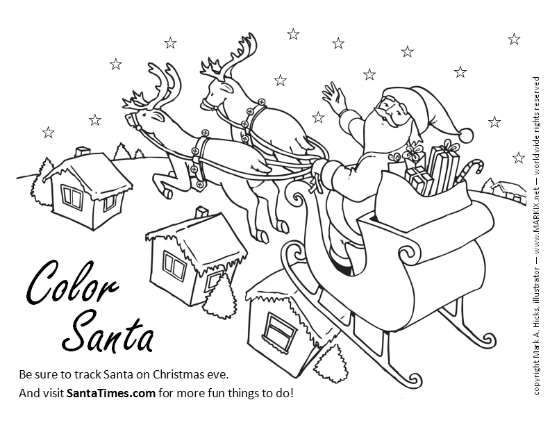 Santa claus coloring page