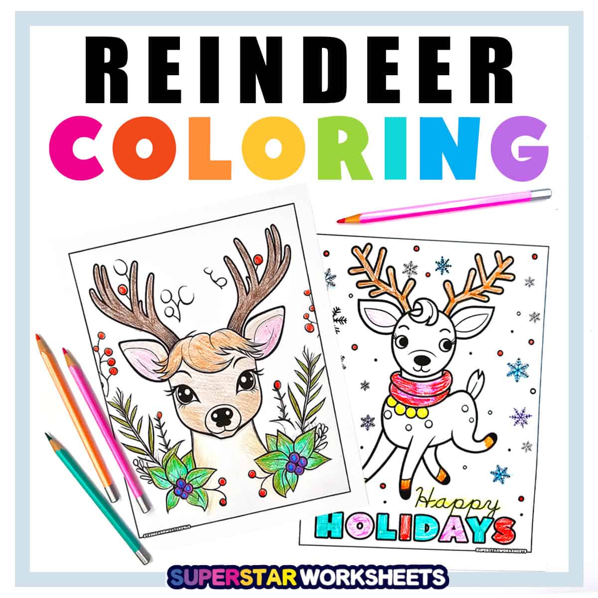 Reindeer coloring pages