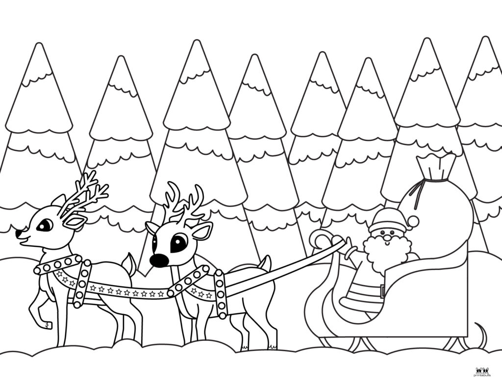 Reindeer coloring pages