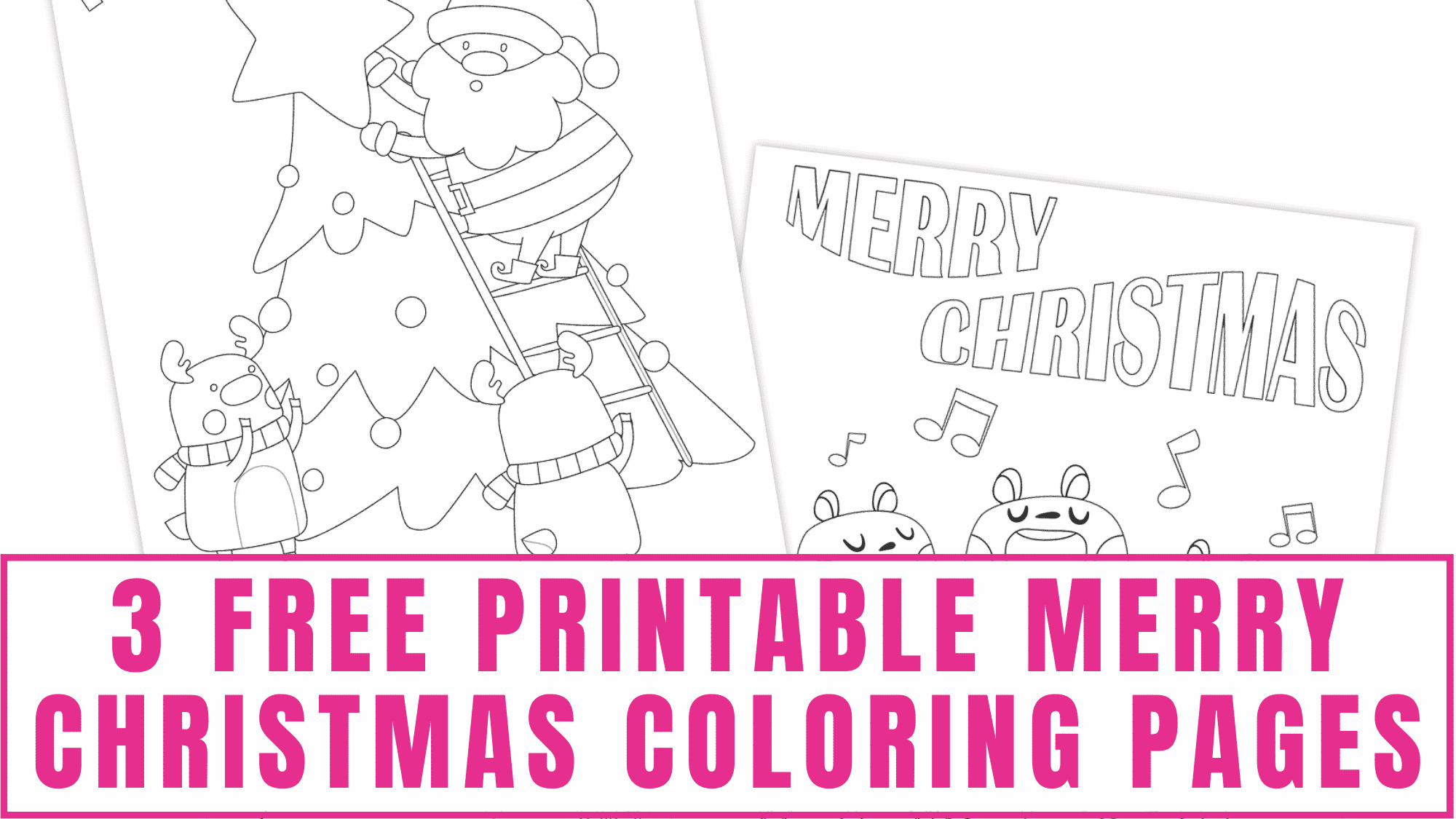 Free printable santa coloring pages