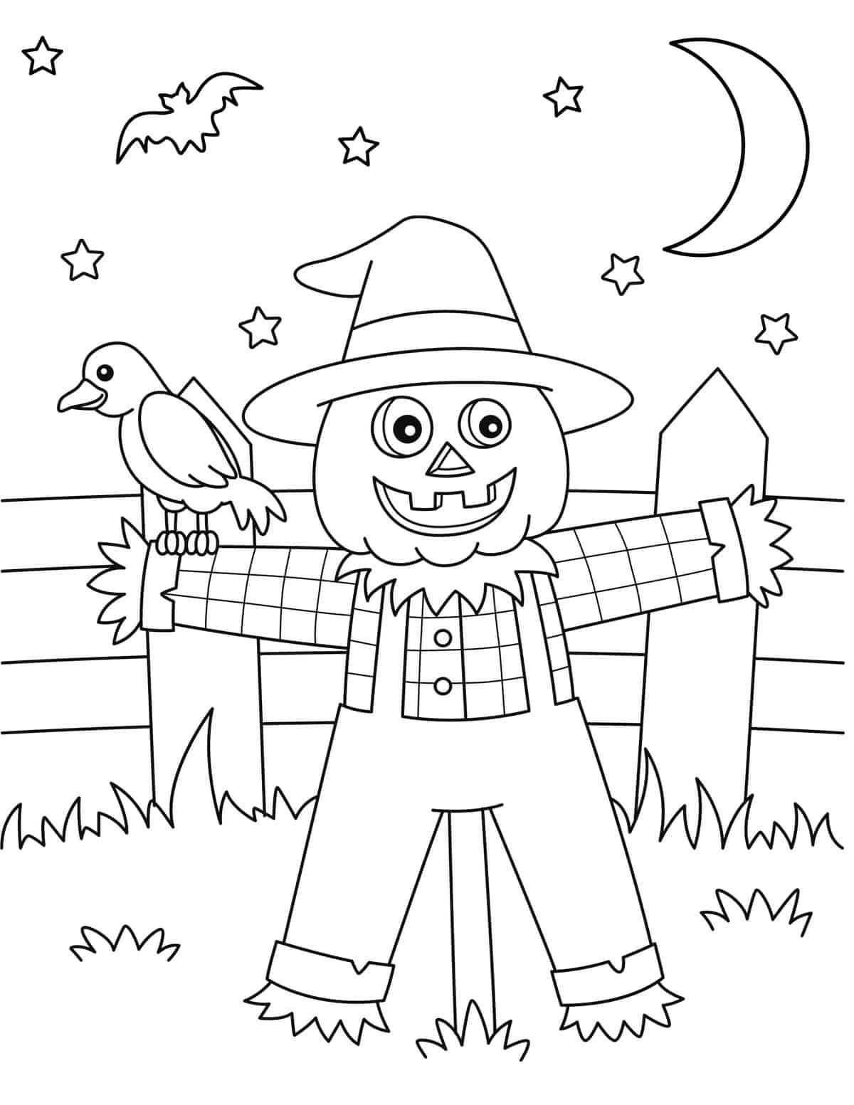 Free halloween coloring pages for kids and adults