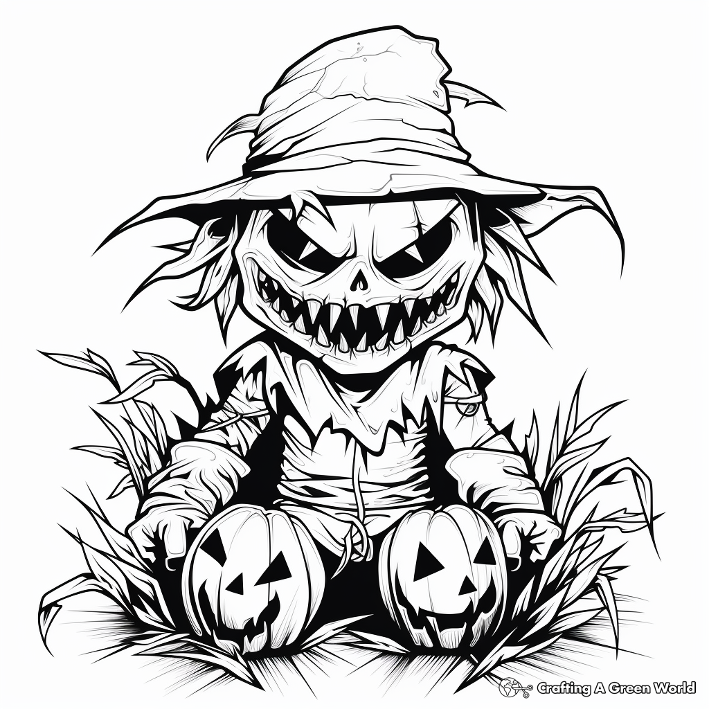 Horror book coloring pages