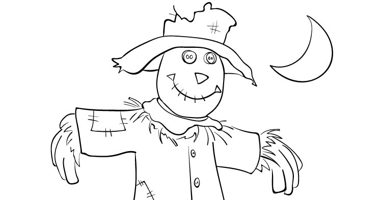 Scarecrow coloring page