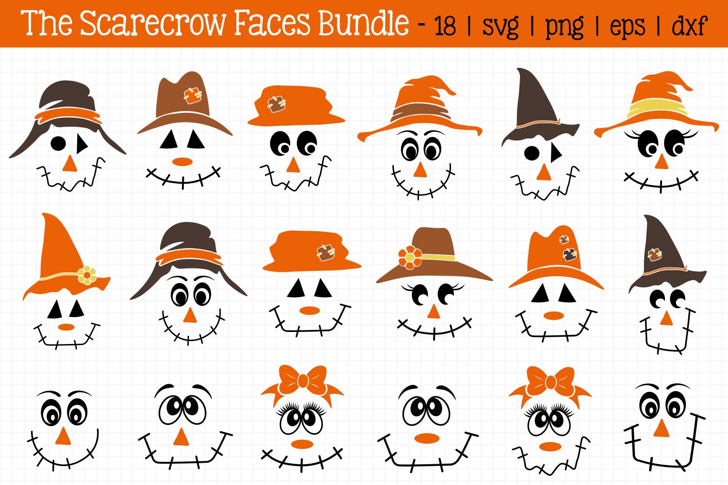 Scarecrow faces bundle