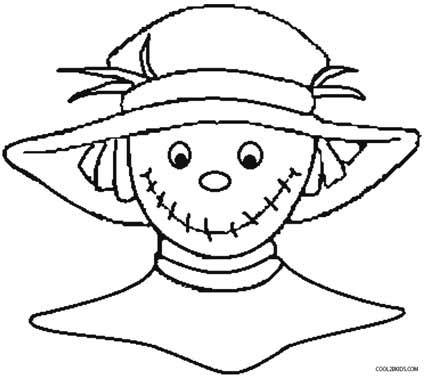 Printable scarecrow coloring pages for kids coolbkids scarecrow coloring pages free printable scarecrow drawing coloring pages