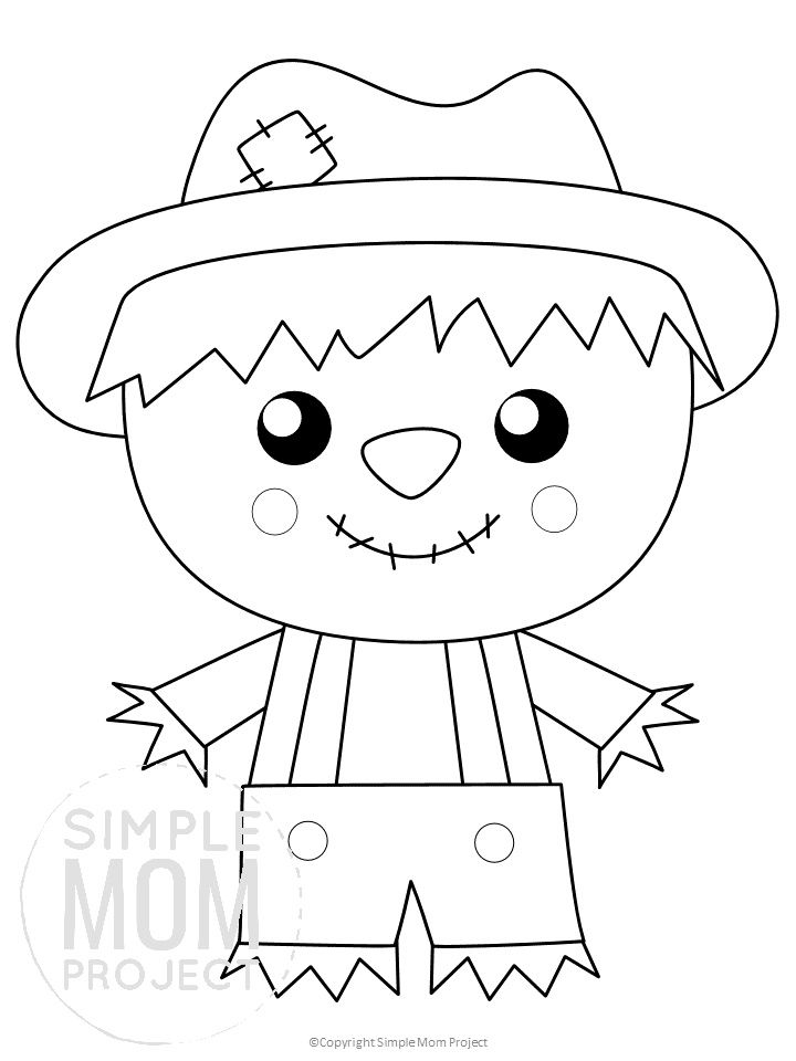 Free printable scarecrow template scarecrow crafts kindergarten autumn activities scarecrow