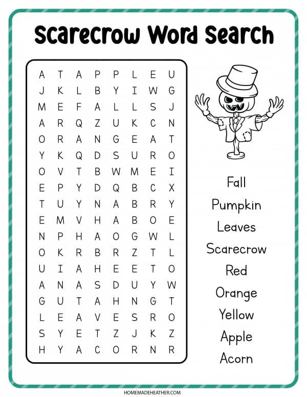 Free printable scarecrow coloring pages homemade heather