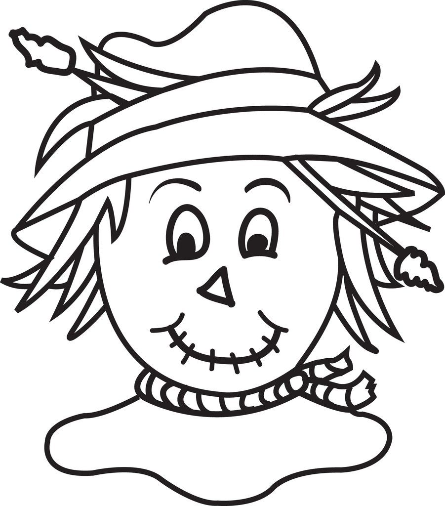 Printable scarecrow coloring page for kids halloween coloring halloween coloring pages scarecrow face