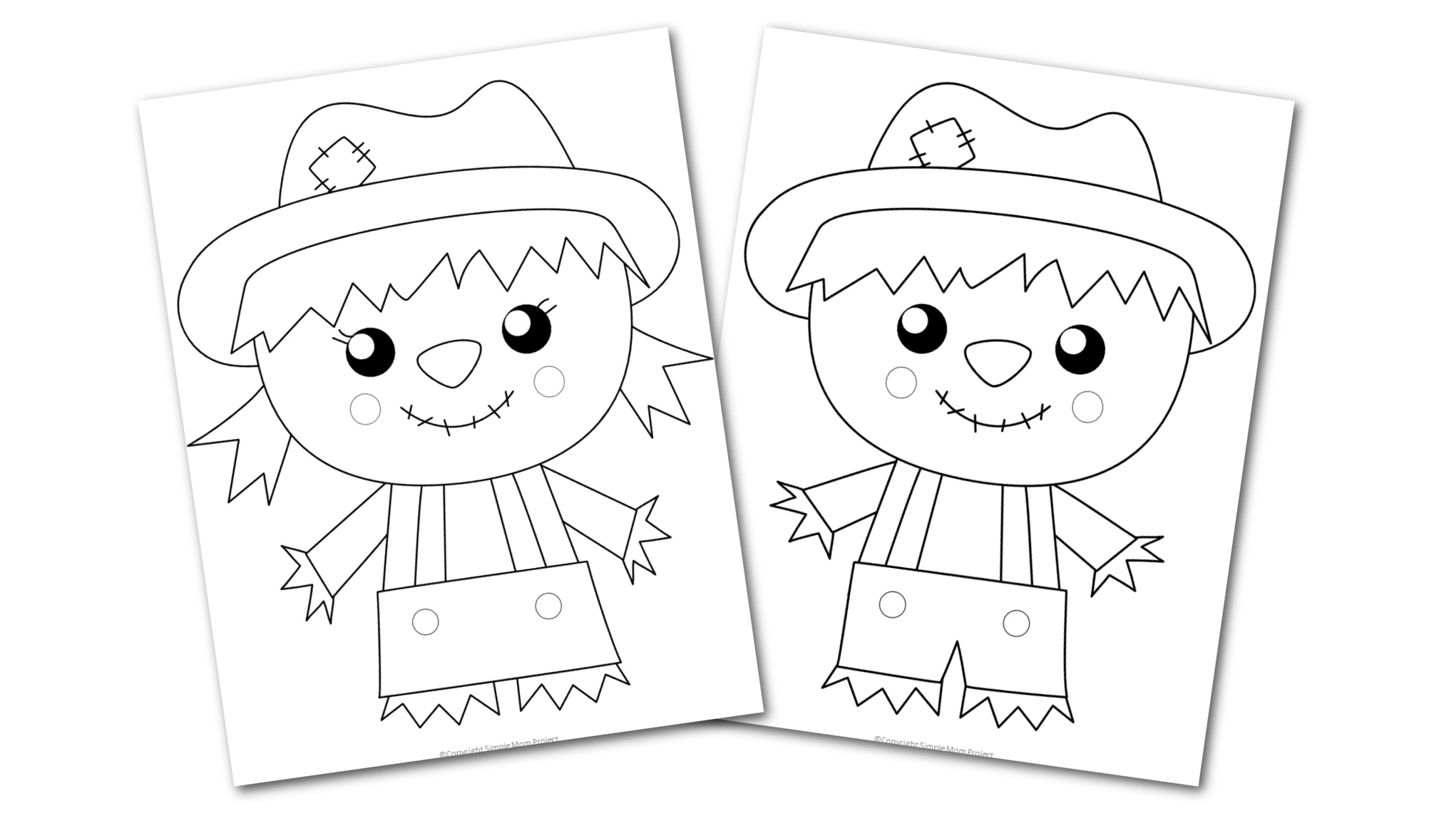 Free printable scarecrow template â simple mom project