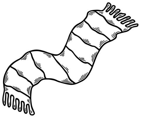 Scarf coloring page free printable coloring pages