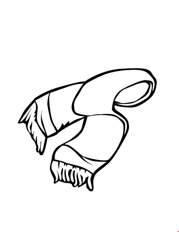 Winter scarf coloring page coloring pages winter scarf coloring pages color