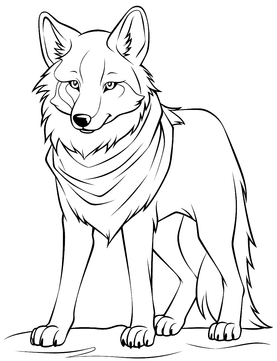 Wolf coloring pages free printable sheets