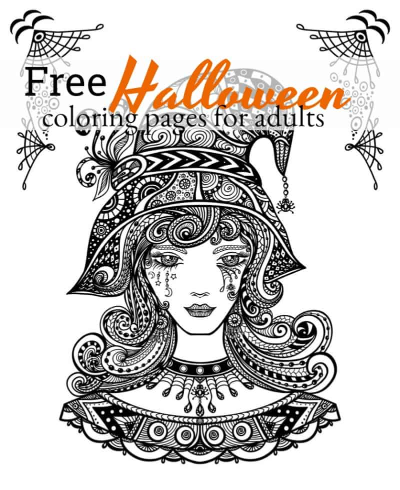 Halloween coloring pages for adults to print and color