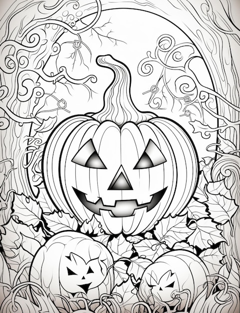 Page scary coloring images