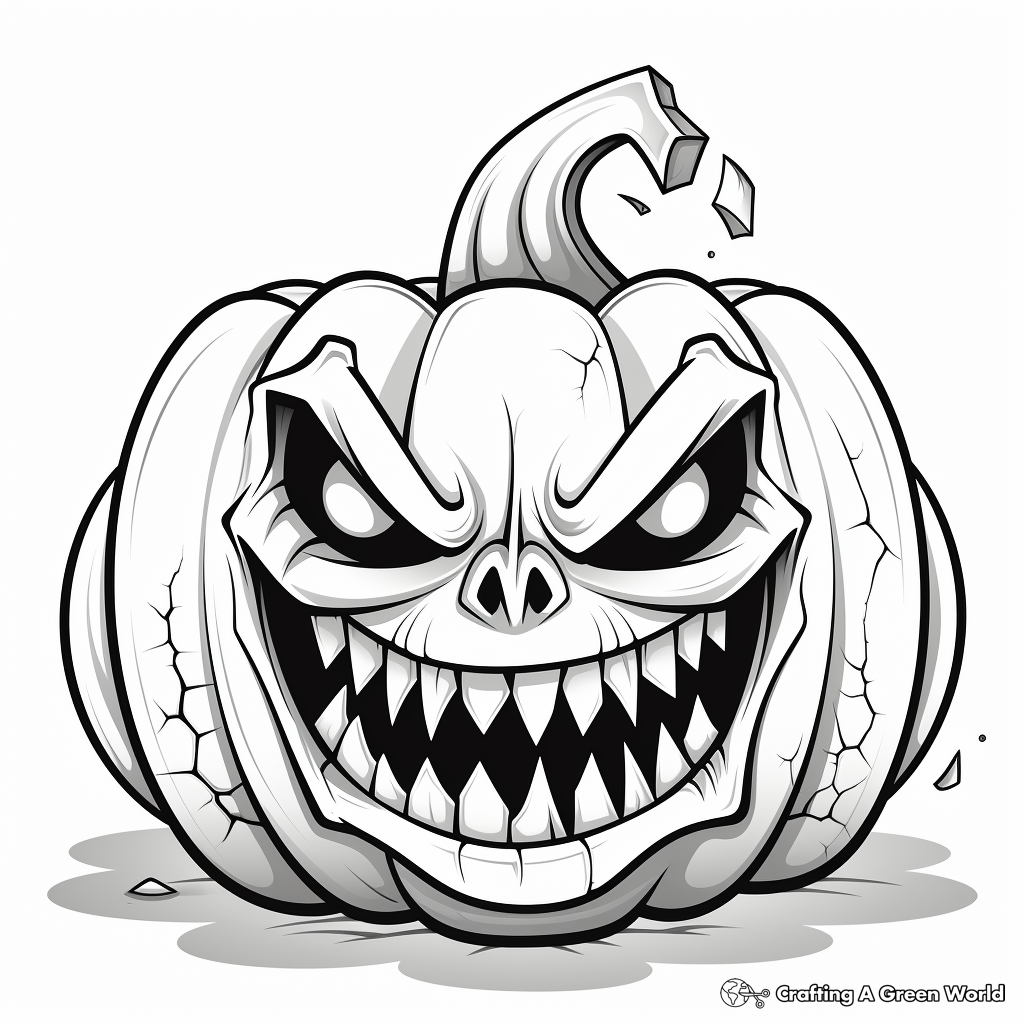 Scary halloween coloring pages