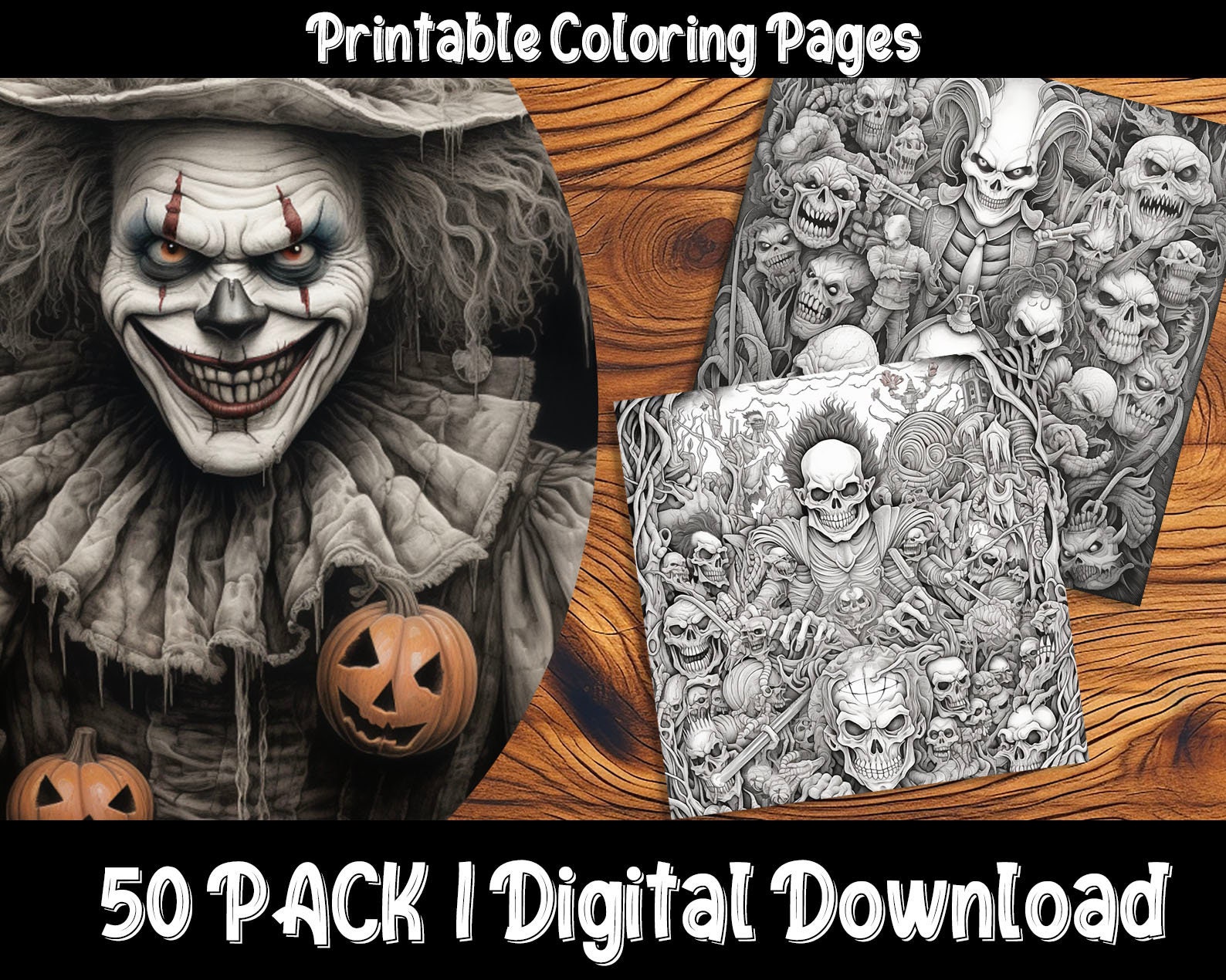 Haunted halloween adult coloring pages horror coloring pages for a thrilling experience