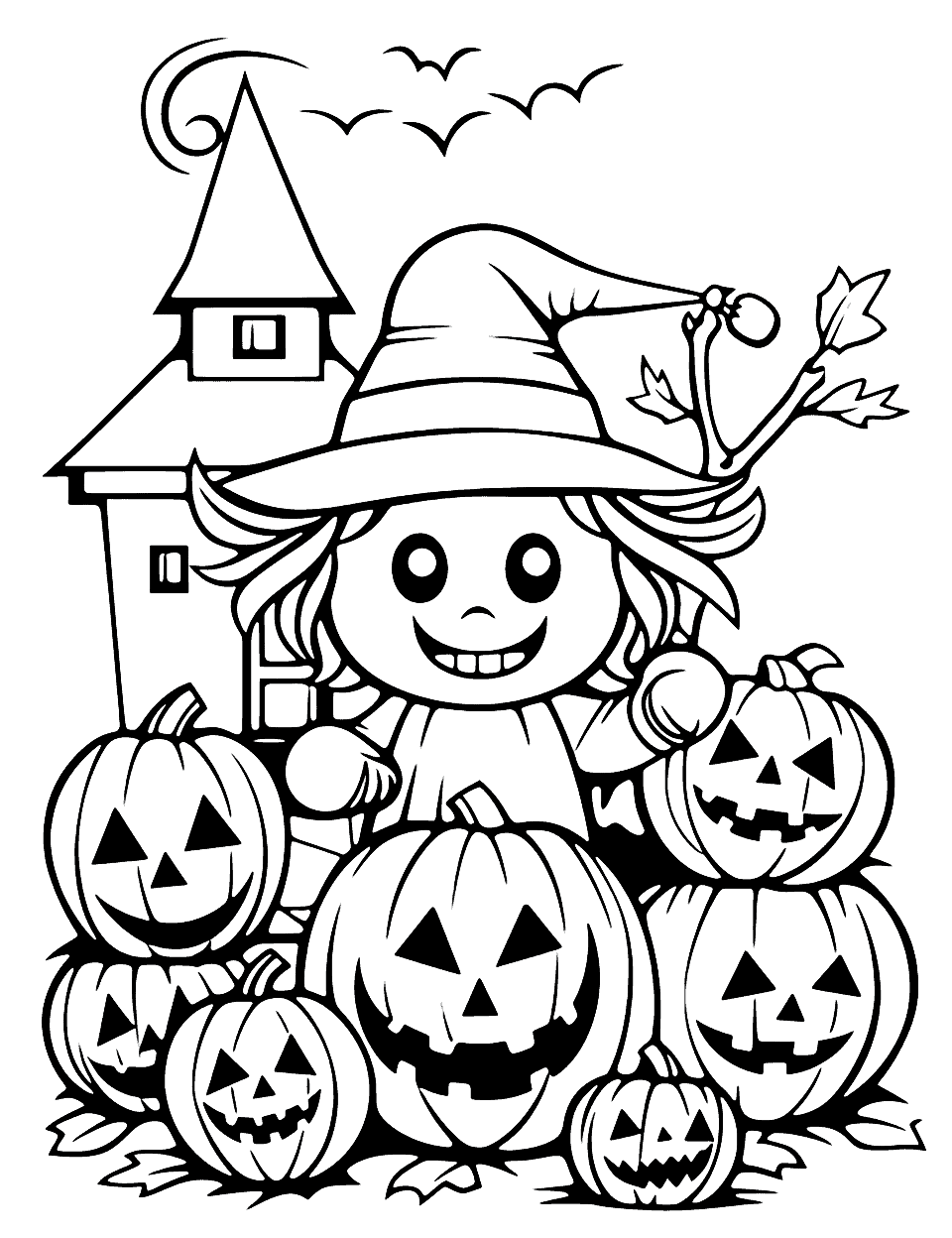 Halloween coloring pages free printable sheets