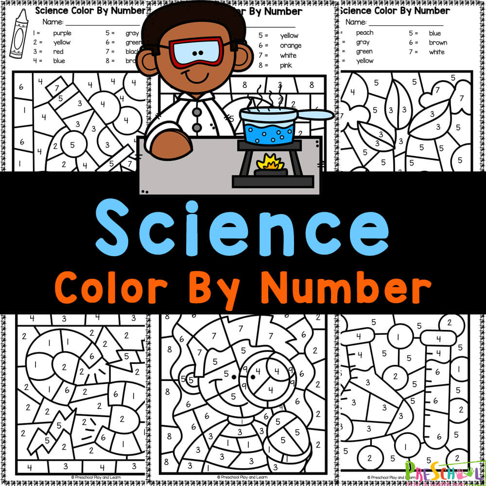 Ðª free printable science color by number worksheets