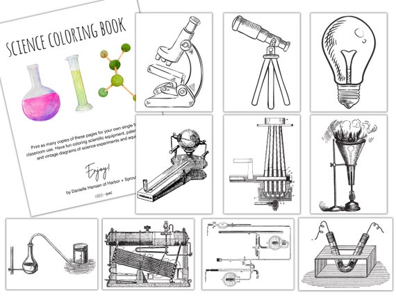 Printable science coloring book