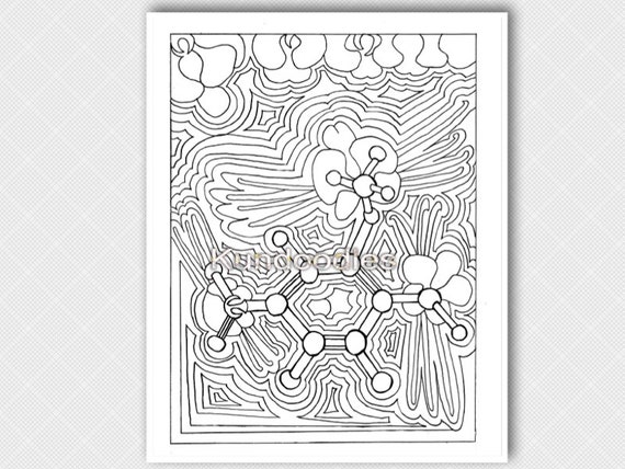 Printable science adult coloring pages chemistry art science fiction art organic chemistry drawing coloring book pdfpages