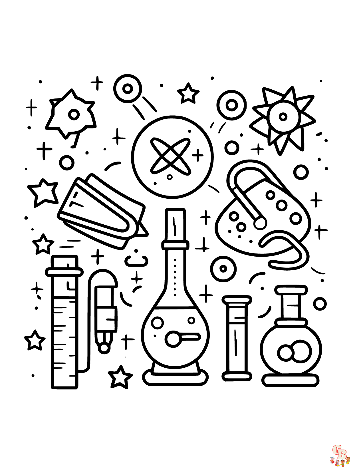 Free science coloring pages for kids