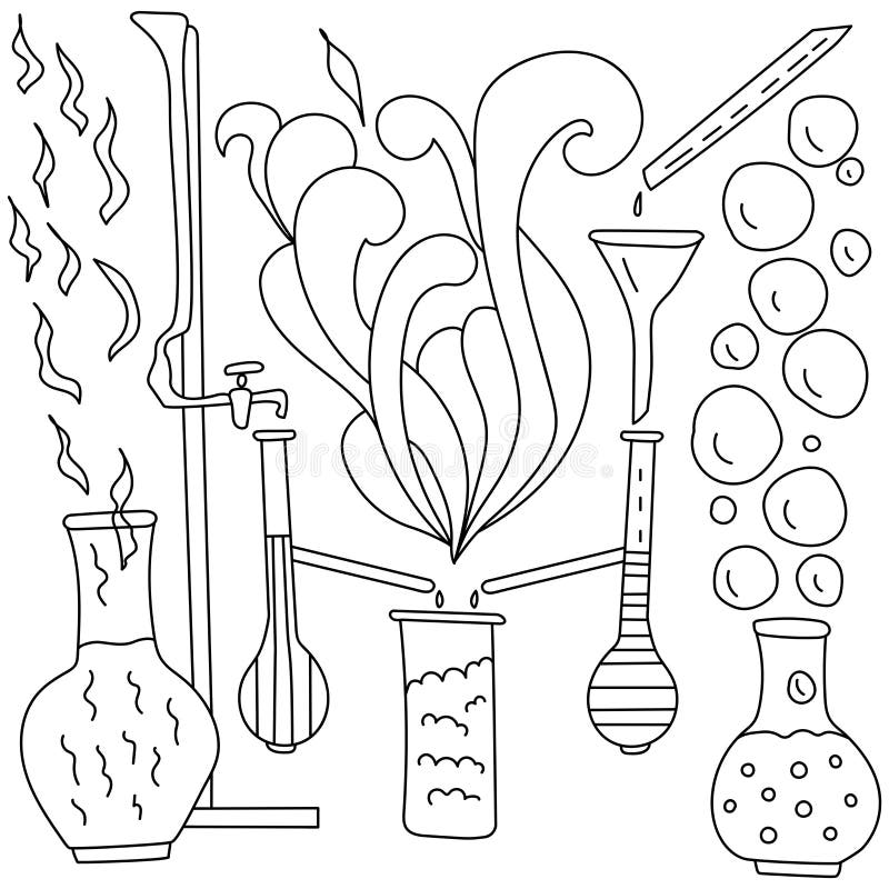 Laboratory coloring page stock illustrations â laboratory coloring page stock illustrations vectors clipart