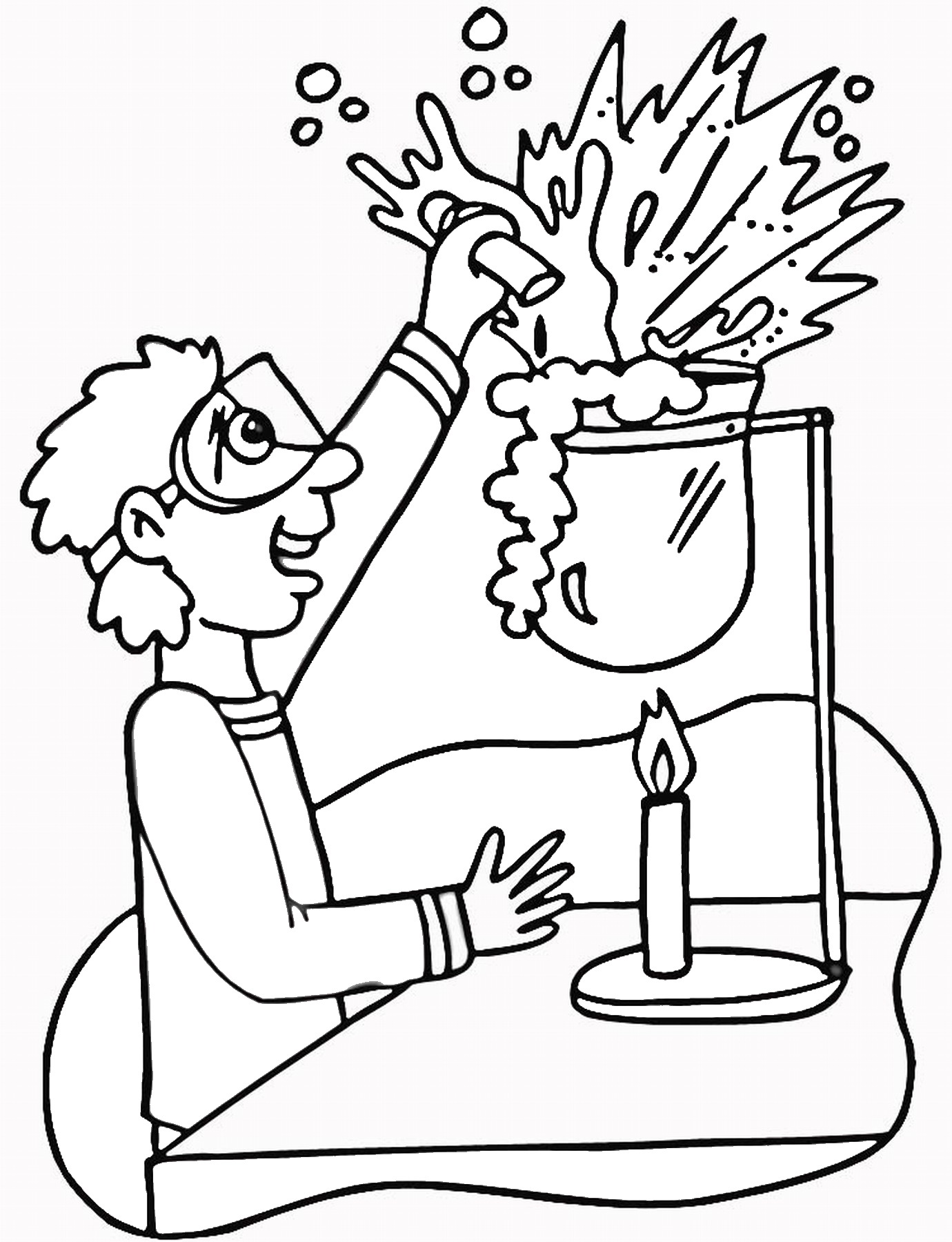 Science coloring pages â birthday printable