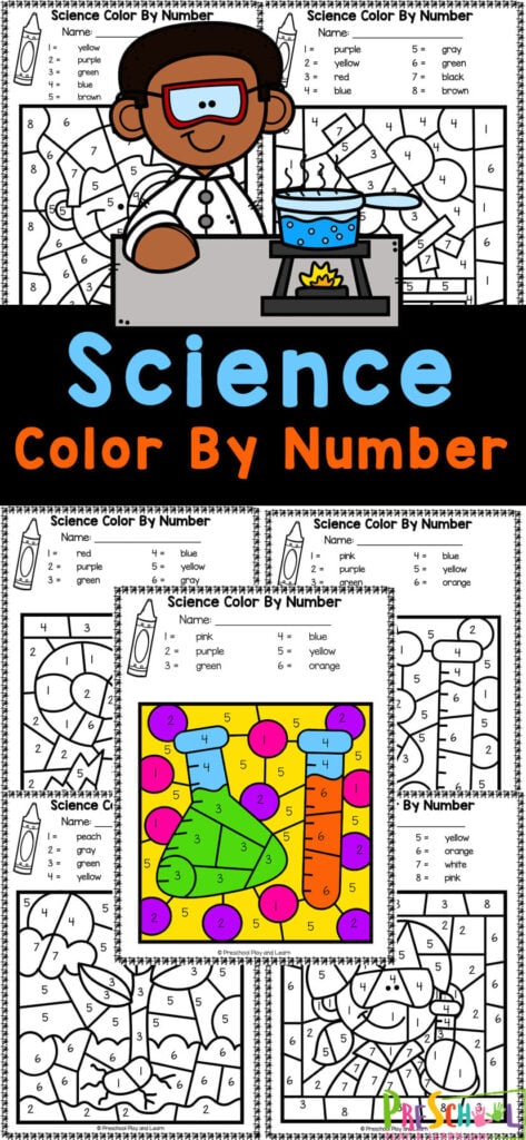 Ðª free printable science color by number worksheets