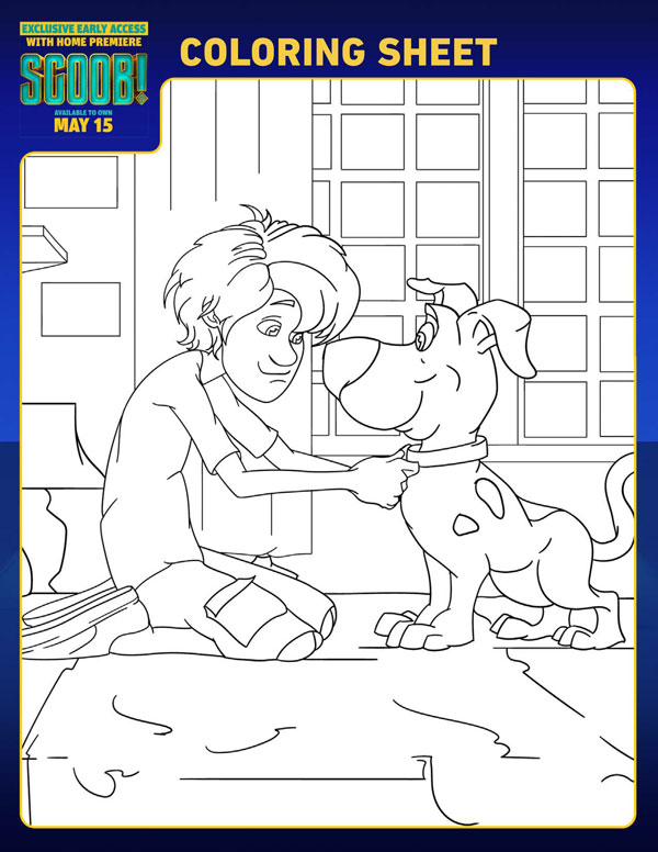 Scooby doo coloring pages activity sheets