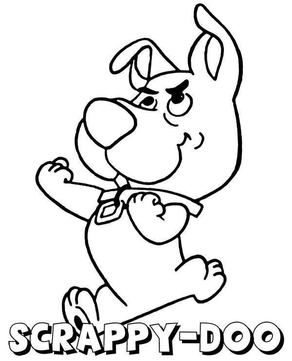 Scrappy doo coloring sheet to print