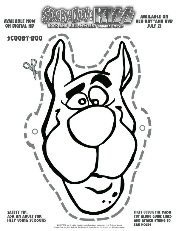 Free printable scooby doo mask