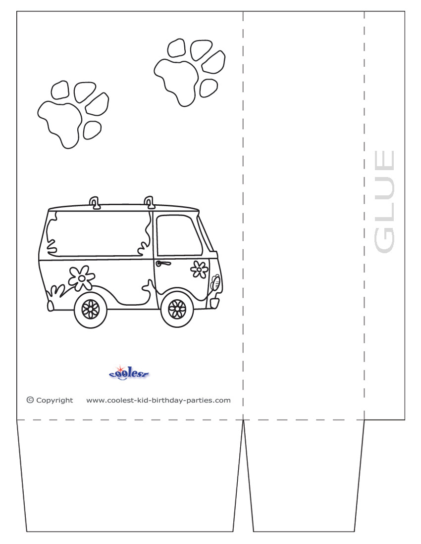 Large printable scooby doo favorbag