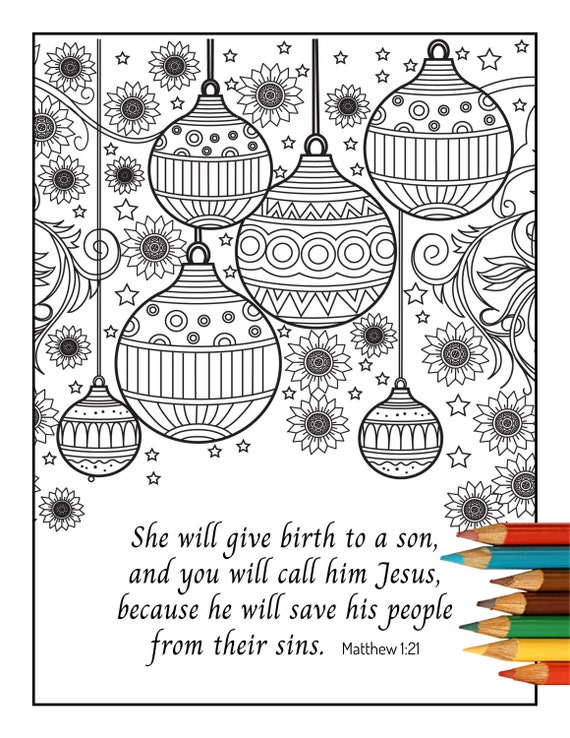 Matthew bible verse coloring sheet she will give birth to a son christmas coloring pages adult bible verse printable scripture