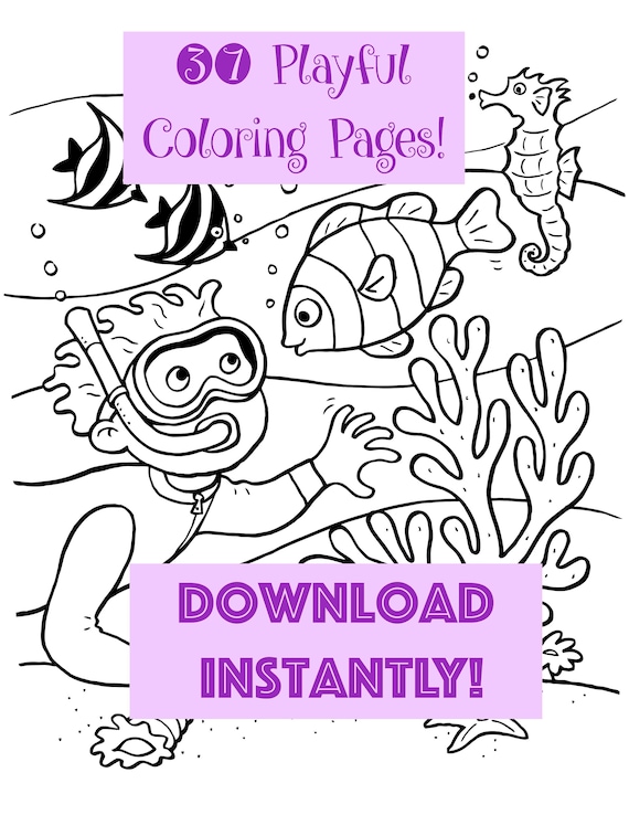 Printable sea animals coloring pages jpgpdf pg