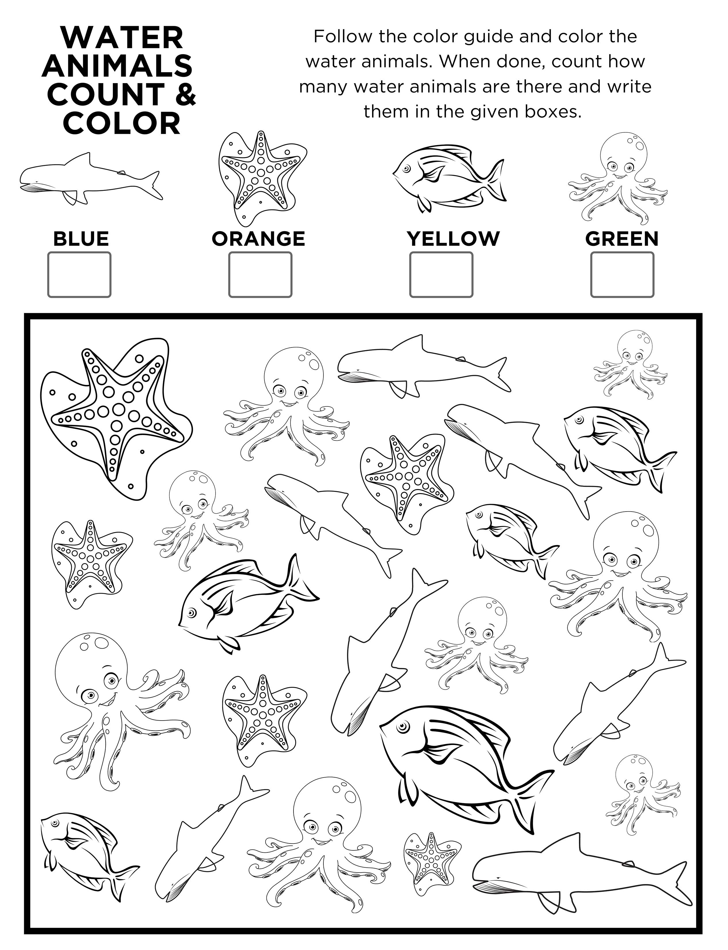 Free printable ocean animals i spy count and color activity page for kids its pam del