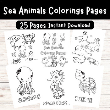 Sea animals coloring pages printable activities for kidspreschoolhomeschool